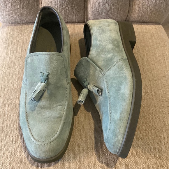 Hush Puppies EUC Suede Lt. Green Women’s Loafers - SZ 9 Perfect for Fall! - Picture 5 of 15